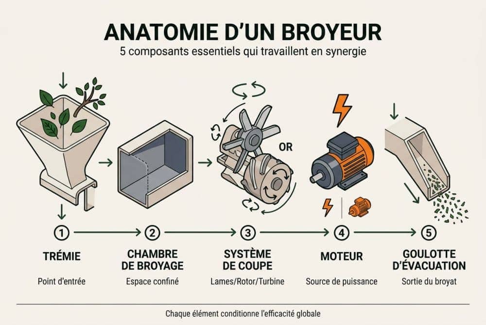 Les composants essentiels d'un broyeur