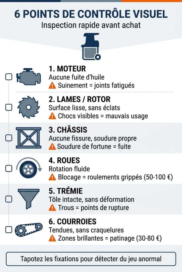 Les points de contrôle visuel sans démontage