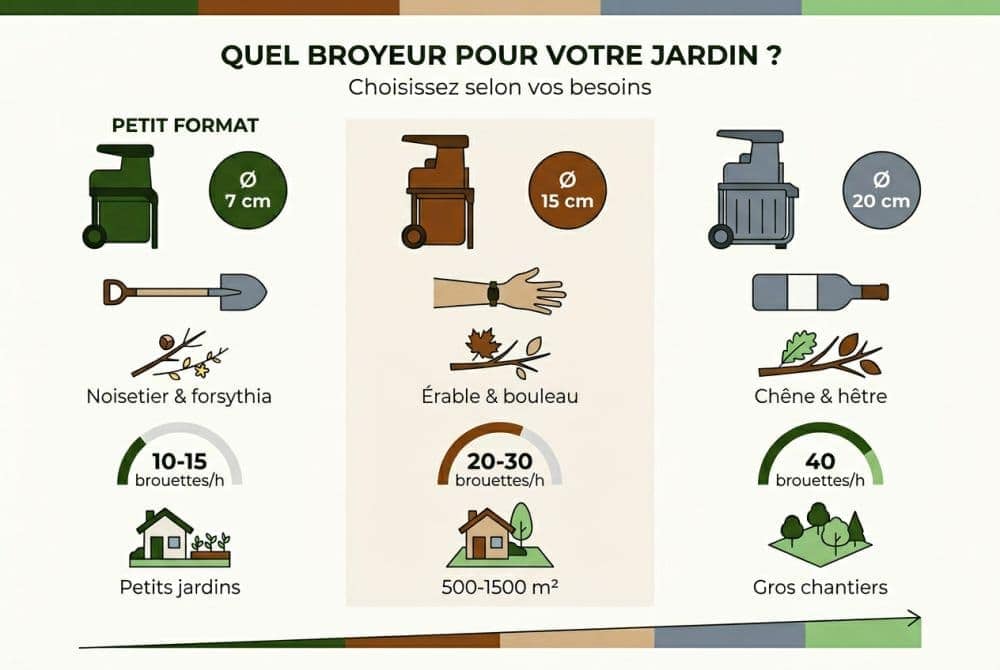 Comparaison visuelle des capacités de broyage